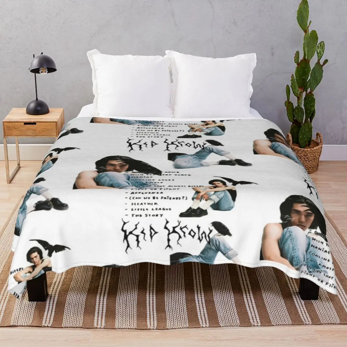 Kid Krow Conan Gray Blankets Flannel Spring/Autumn Super Warm Throw Blanket for Bed Sofa Travel Office