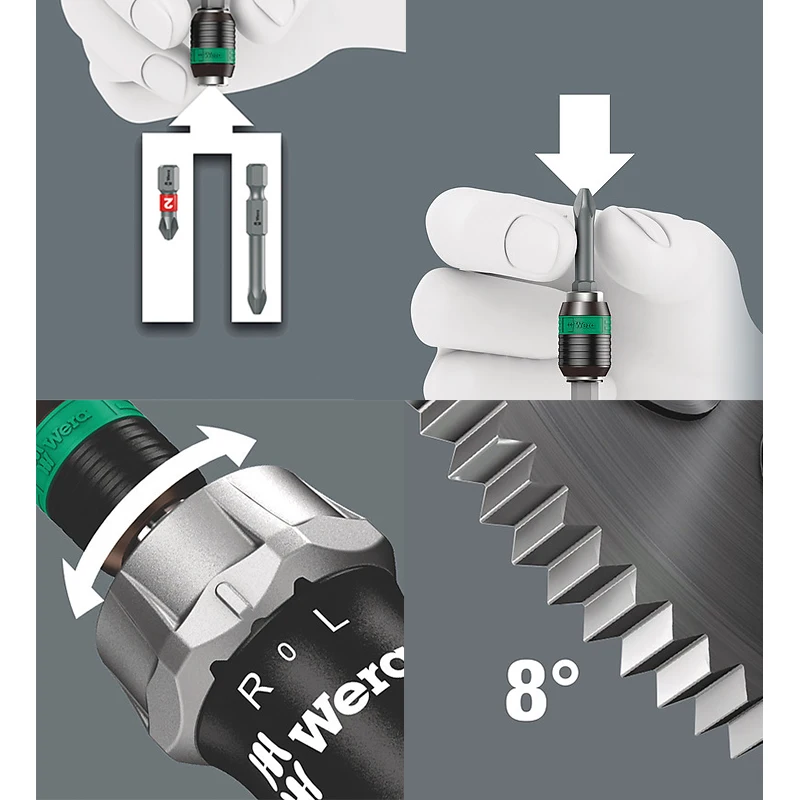 Набор отверток с храповым механизмом WERA 05051040001 17 шт. комплект съемных переносных