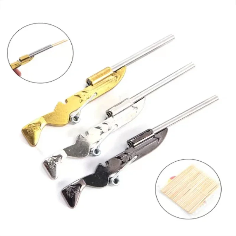 Мини-пусковое устройство для зубочисток игрушечный пистолет забавные игрушки