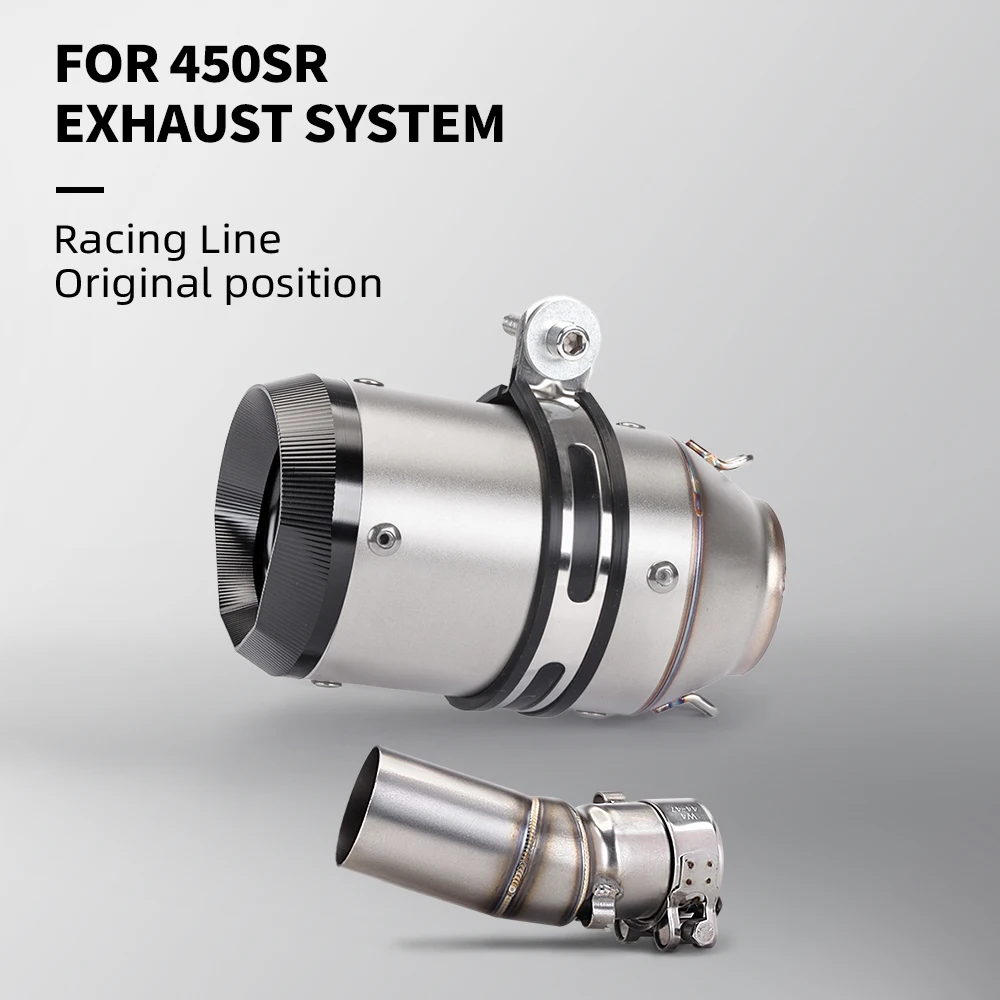 Для CFMOTO 450SR 450 NK SR AR углеродное волокно мотоциклетный глушитель из нержавеющей