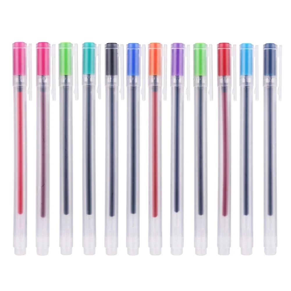 Creative12/24pcs/lot Ink Pens Gel Pen 0.5mm Color Marker Writing Stationery UJIs Office Style |