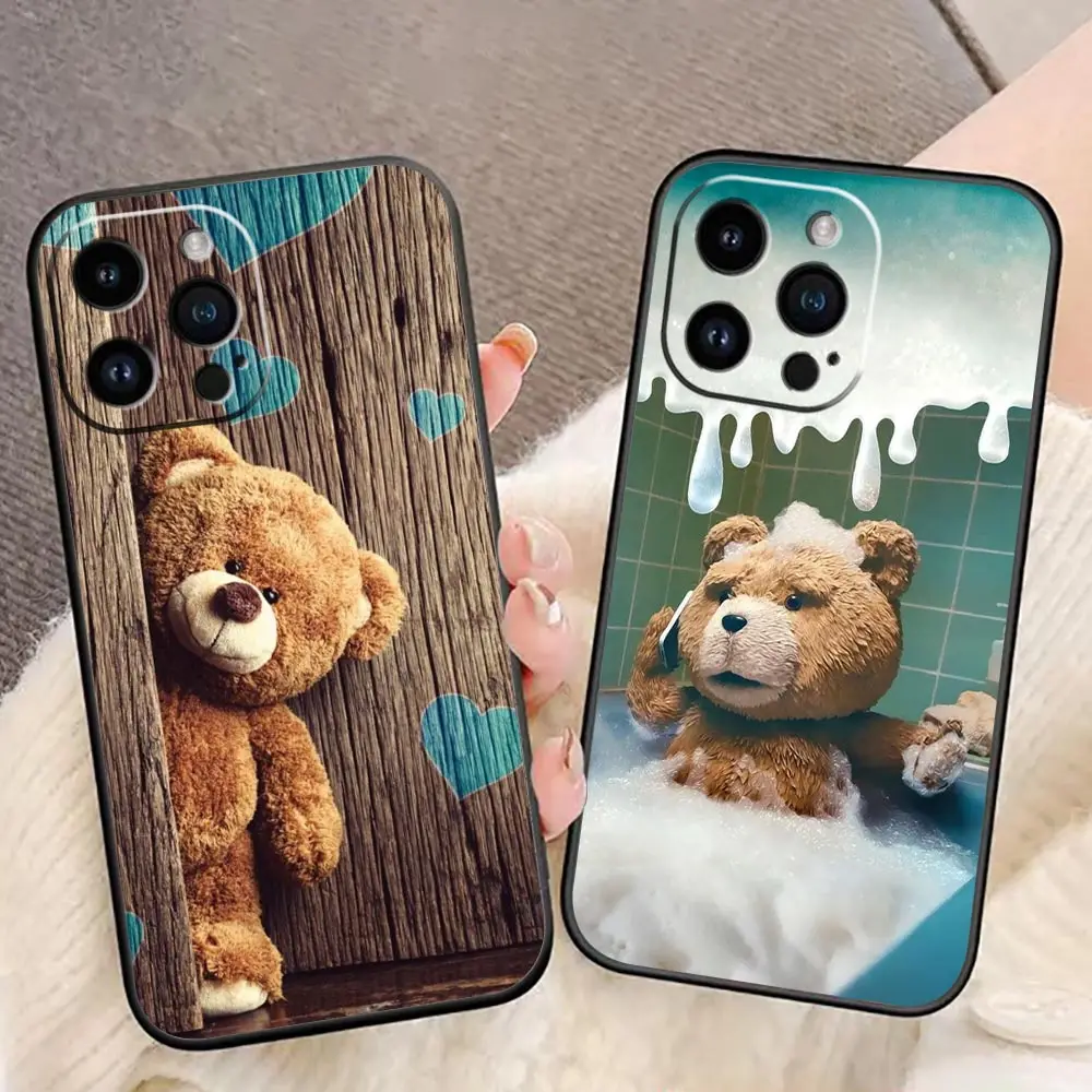 Милый чехол для телефона с изображением Т-Тедди iphone Apple 15 14 13 12 11 Pro XS Max Mini X SE 8 7 Plus