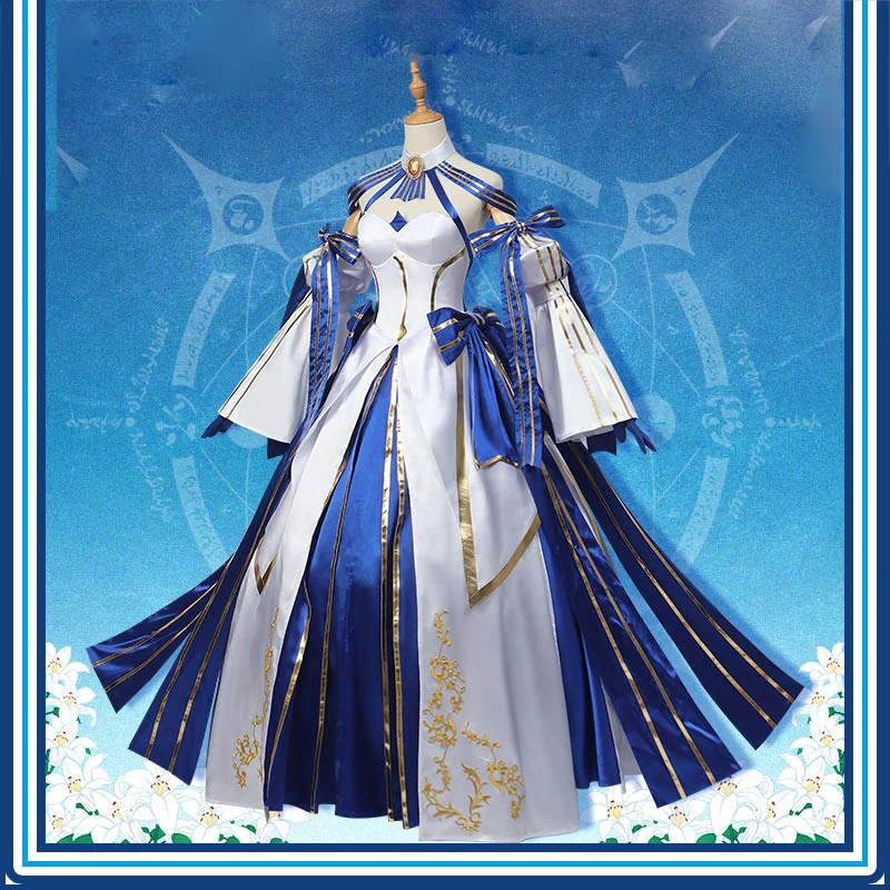 COSLEE [S-3XL] Fate/Grand Order FGO FateGrand Arcueid Косплей Костюм V3.0 Великолепное праздничное платье