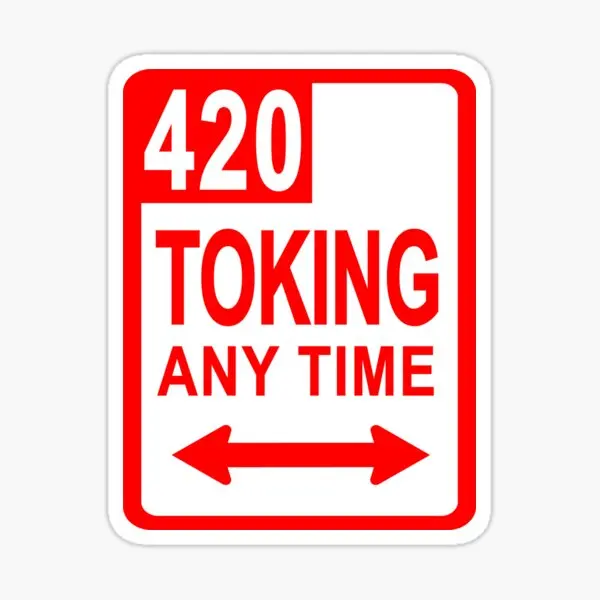 

Pot Smoking Sign 5PCS Car Stickers for Living Room Background Cute Fridge Decorations Home Decor Water Bottles Luggage