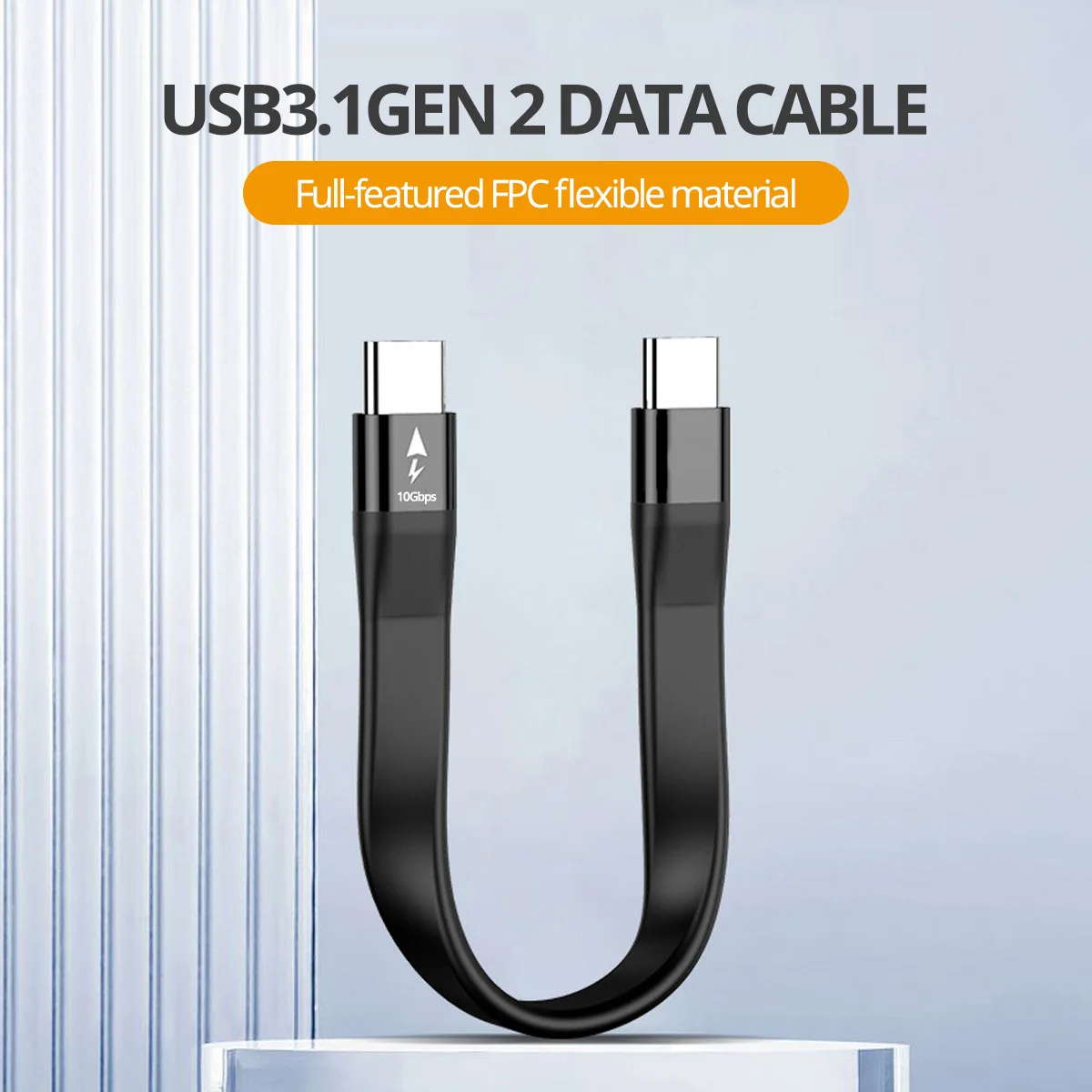 

USB-C 3.1 Gen 2 Cable Emark Chip Short Type C USB-C to USB-C video sync charger cable PD 100W 4K video for macbook pro