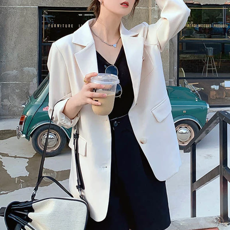 

Женский блейзер с длинным рукавом, в стиле оверсайз