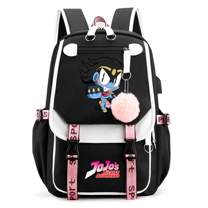 

Рюкзак для девочек с аниме «Невероятные приключения Джоджо», школьный ранец, Холщовый портфель для книг для подростков, кавайный ученический рюкзак для школы