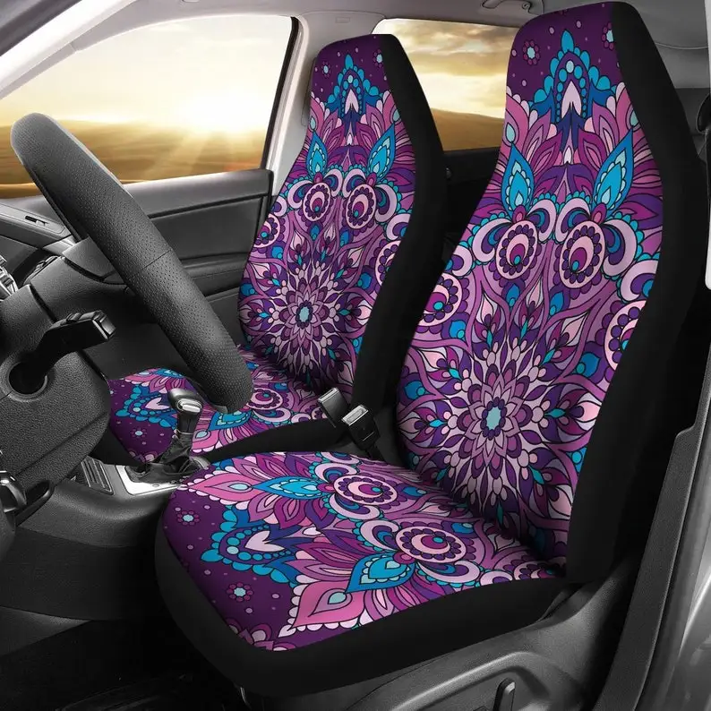 

Car Seat Cover, Mandala Purple Blue, Car Accessories, Hippie Spiritual, Car Covers, Seat Covers, Floral, Gift for Her, Seat