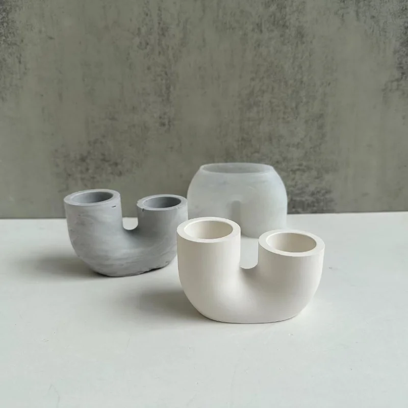 Gypsum Mold Aromatherapy Candle Base Resin Drip Mold Silicone Mold For Candlestick Decoration