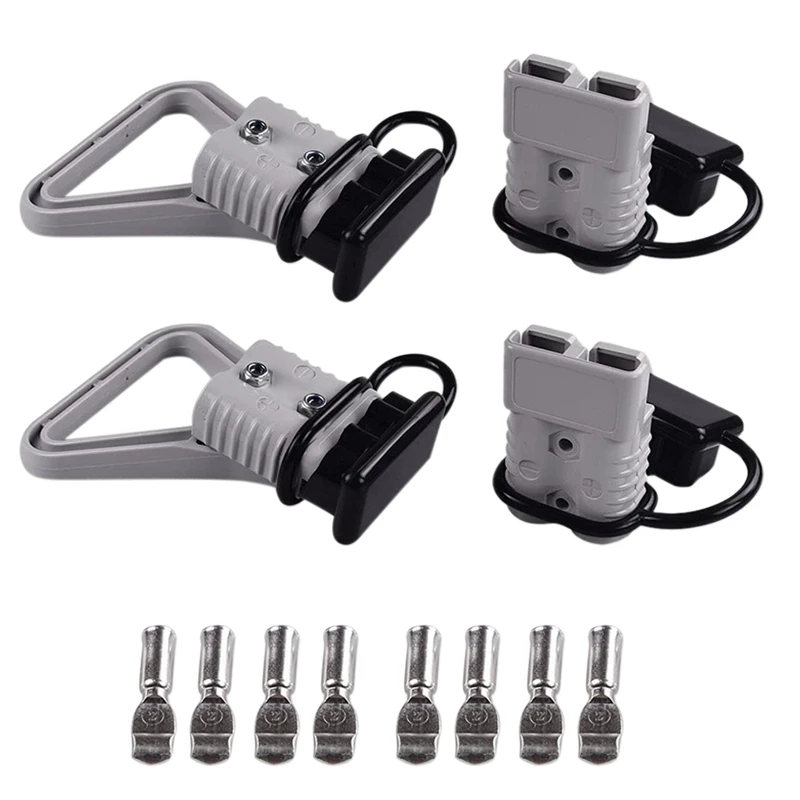 4Pcs 2 AWG 175A Battery Power Connector Cable Quick Connect Disconnect Kit Anderson Connector for Car Bike Winch Trailer