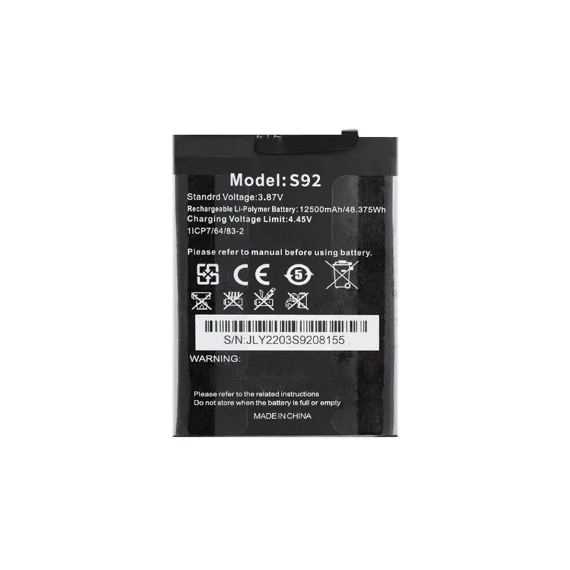 Аккумулятор мобильного телефона емкостью 12500 мАч для Oukitel WP18 S92 (WP18)