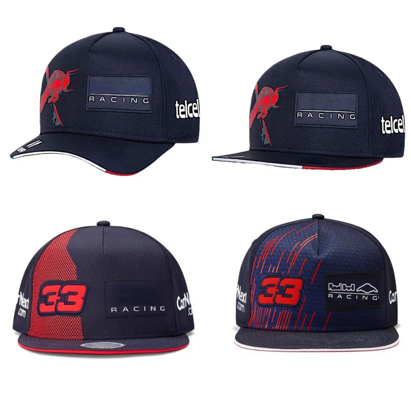 

Number 33 Team F1 Racing Car Baseball Caps Flat Brim Hip Hop Cap Sun Hat Outdoor 3D Embroidery Fan Casual Sport Caps Man's Gift