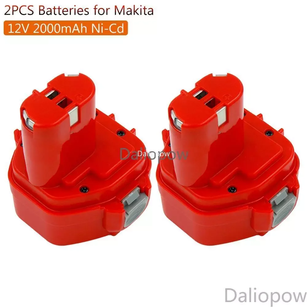 

2pack Replacement Battery For Makita 12V 2000mAh PA12 Ni-CD Rechargeable Battery Power Tools Bateria 1220 1222 1235 1233S 6271D