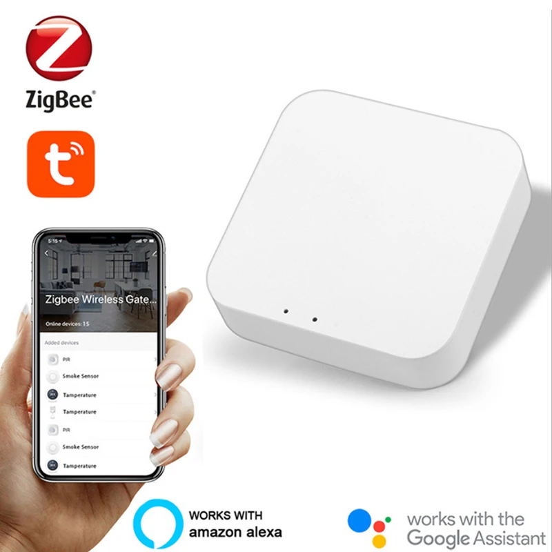 

Tuya Zigbee 3.0 Gateway Hub Умный дом Беспроводной мост Приложение Smart Life Устройство автоматизации дистанционного управления работает с Alexa Google