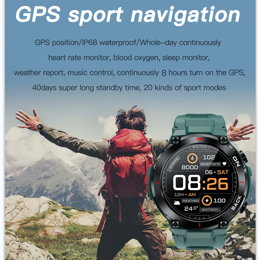 Новинка 2022 мужские Смарт-часы с GPS спортивные часы для активного отдыха очень