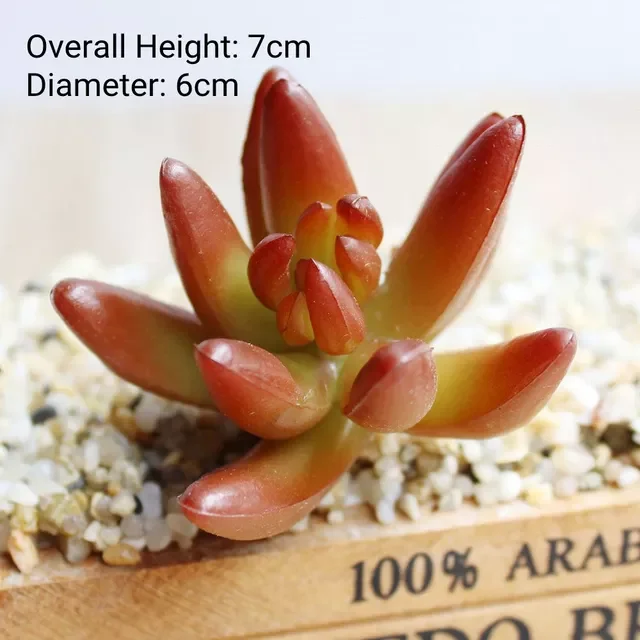 

2022 Red artificial succulent home garden Bedroom decorated with fake plant top table mini bonsai