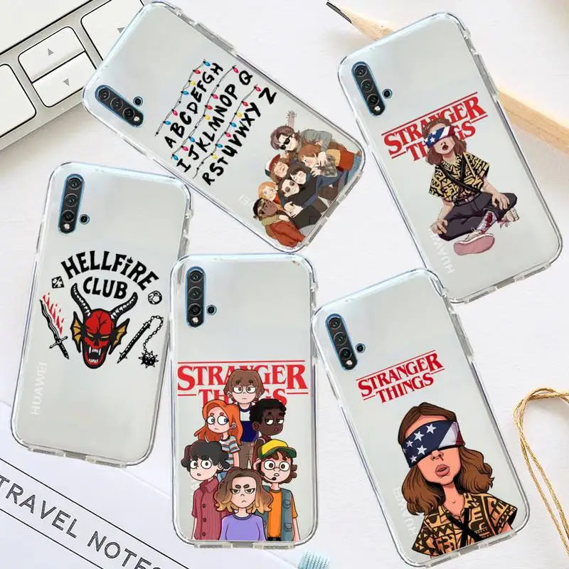 

Stranger Things 4 TV series Phone Case Transparent for Huawei honor P mate Y 20 30 40 10 8 5 6 7 9 i x c pro lite prime smart