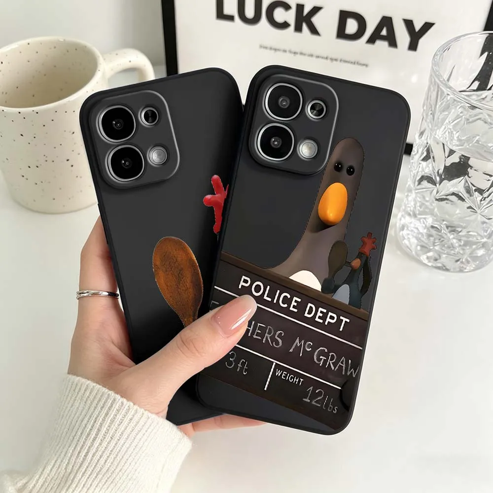 Фото Черный чехол для телефона Black Chicken Gun для OPPO A9 A31 A53 A5 A6 A80 A60 A40 A98 A96 A94 A76 A54 A55 A56 A74 A73 Pro 5G, черный №4