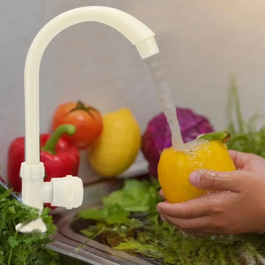 

G1/2in Plastic Single Cold Water Faucet Rotating Kitchen Sink Vertical Water Tap for Home Bathroom Faucet robinet lavabo salle