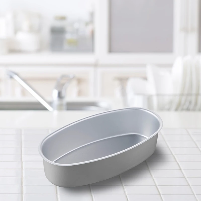 

8 Inches Oval Bread Mould Aluminum DIY Bakeware Alloy Non-stick Cheese Cake Pudding Baking Making Mold Kitchen Baking Dish
