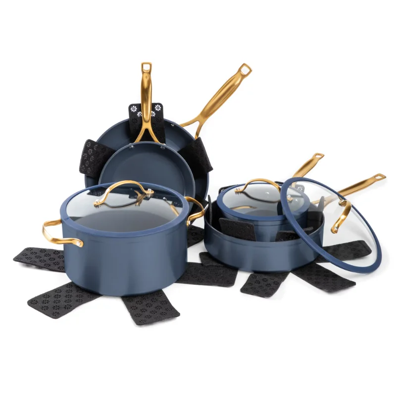

Thyme & Table 12PCS Non-Stick Pots Pans Cookware Set New Pots Pans Free Shipping