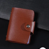fashion pu leather function 24 bits card case business card holder men women credit card holder id card wallet holder case purse