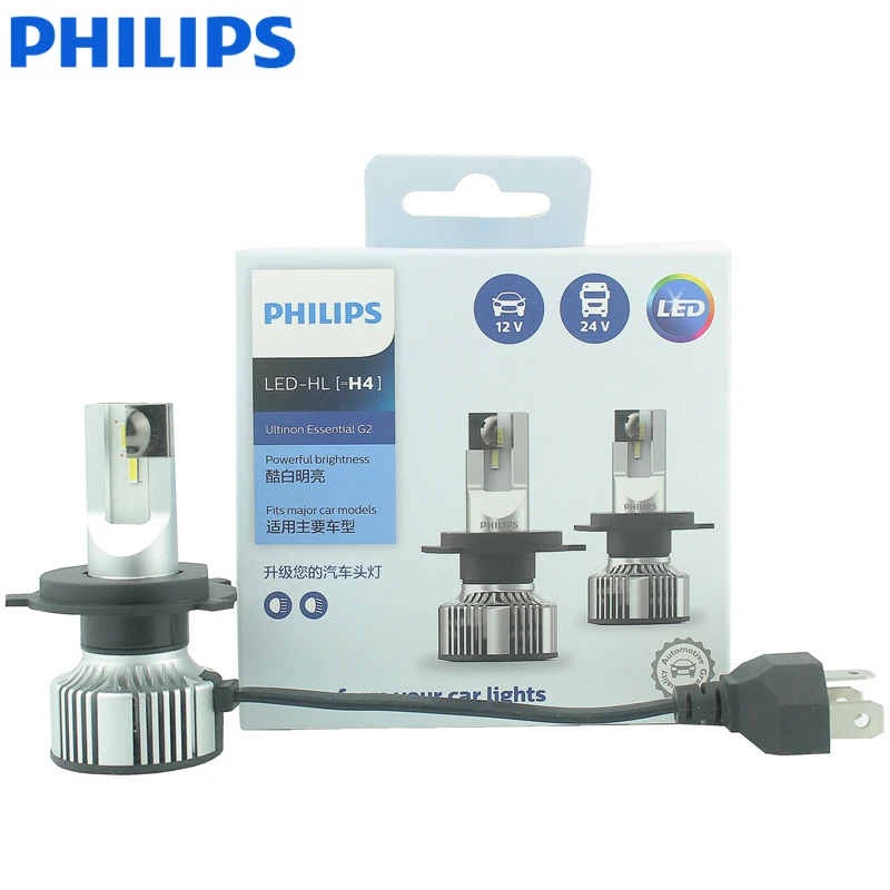 Philips Ultinon Essential G2 СВЕТОДИОДНЫЙ H4 Автомобильная фара авто модернизация дальний и