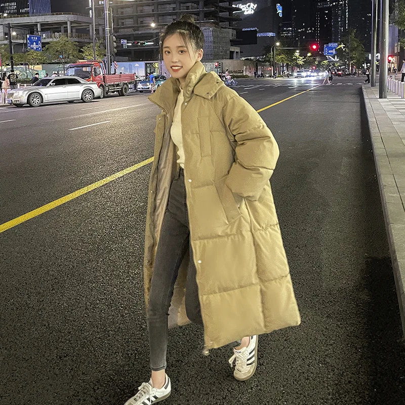 Parkas Women Fashionable Long Loose Padded down Jacket over-the-Knee Padded Jacket Coat for Women Winter Coat Women