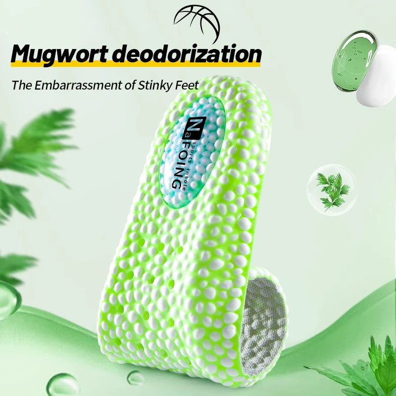 PU Sports Insoles Men Women Breathable Shock Absorption Running Shoes Sole Pads Feet Care Orthopedic Arch Support Cushion