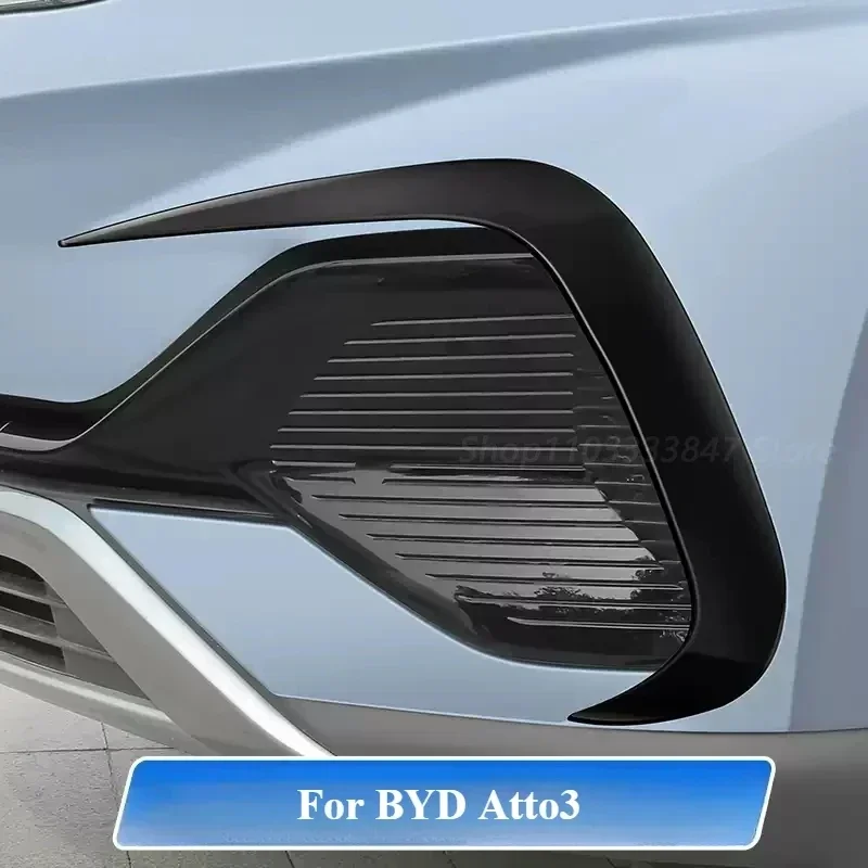Фото Для BYD Atto3 комплект внешнего вида передней стороны автомобиля, переднее лезвие, отделка, Модифицированная декоративная Автомобильная наклейка, автомобильная фоторамка, аксессуары №4