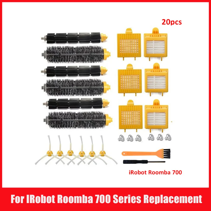 

Сменный комплект для IRobot Roomba 700 серии 760 770 772 774 775 776 780 782 785 786 790, аксессуары для кистей, рулонные фильтры, кисть