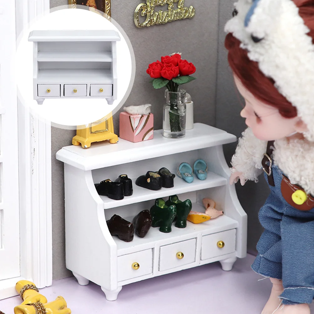 

Cabinetminiature Mini Accessories House Wooden Model Shelf Toy Furniture