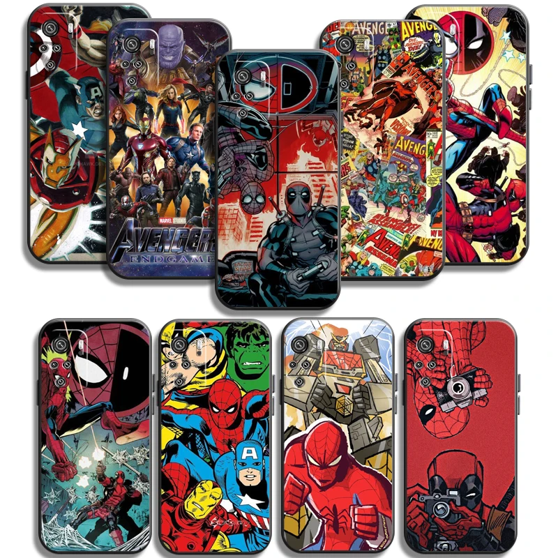 

Marvel Heroes Phone Cases For Xiaomi Redmi Note 10 10 Pro 10S 10 5G Cases Coque Carcasa Back Cover Soft TPU