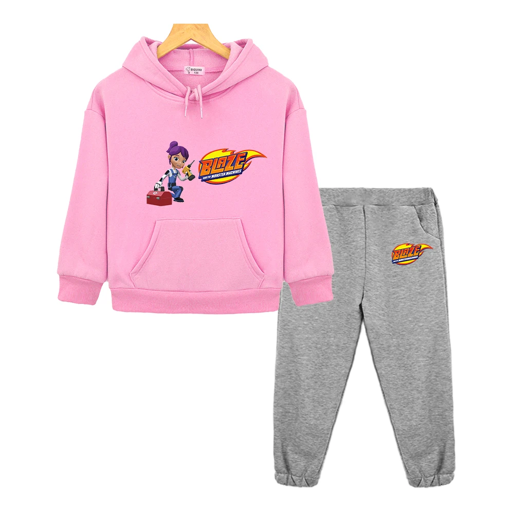 

Детские толстовки с капюшоном Blaze and The Monster Machine, костюм, удобные свитшоты для девочек, повседневный Детский комплект, одежда для мальчиков, ш...