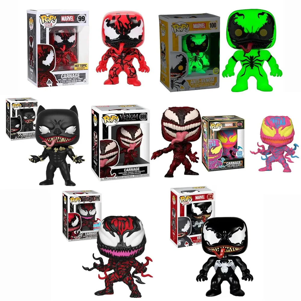Funko Pop флэш № 82 карнидж #889 #99 анти-Веном #100 веномизированная Черная пантера #370