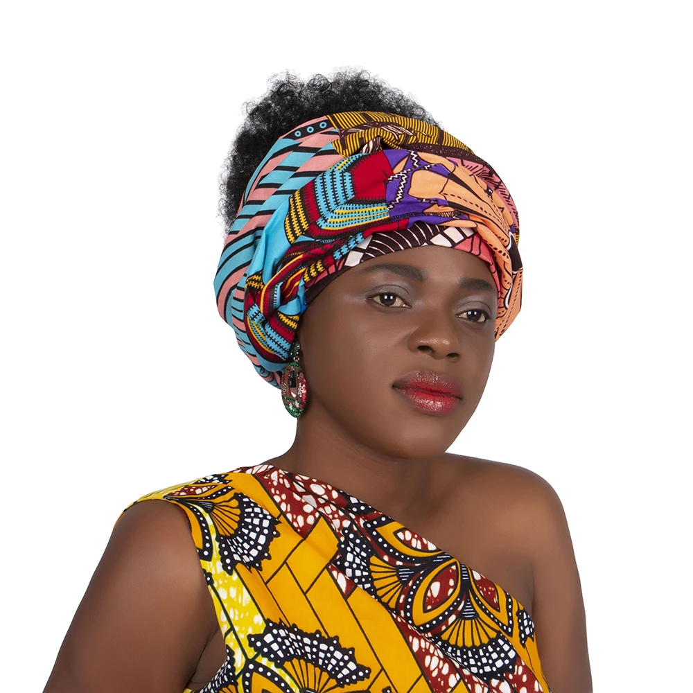 

Bohemian Style Handmade African Head Tie ladies Nigerian Girls Scarves Head Wrap Beautiful Wedding Turban (77*19.7inch) wyb754