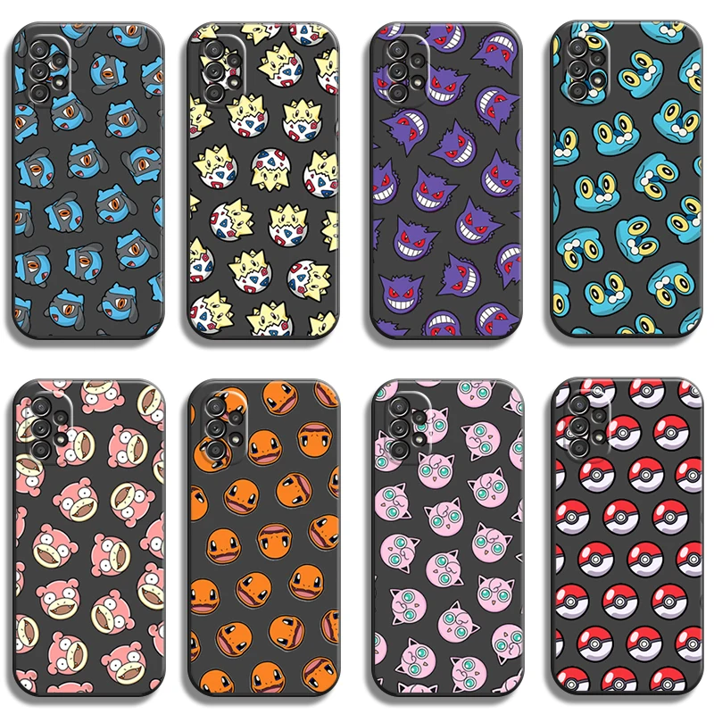 

Pokemon Pikachu Cute Phone Cases For Samsung Galaxy A31 A32 A51 A71 A52 A72 4G 5G A11 A21S A20 A22 4G Carcasa Funda Soft TPU