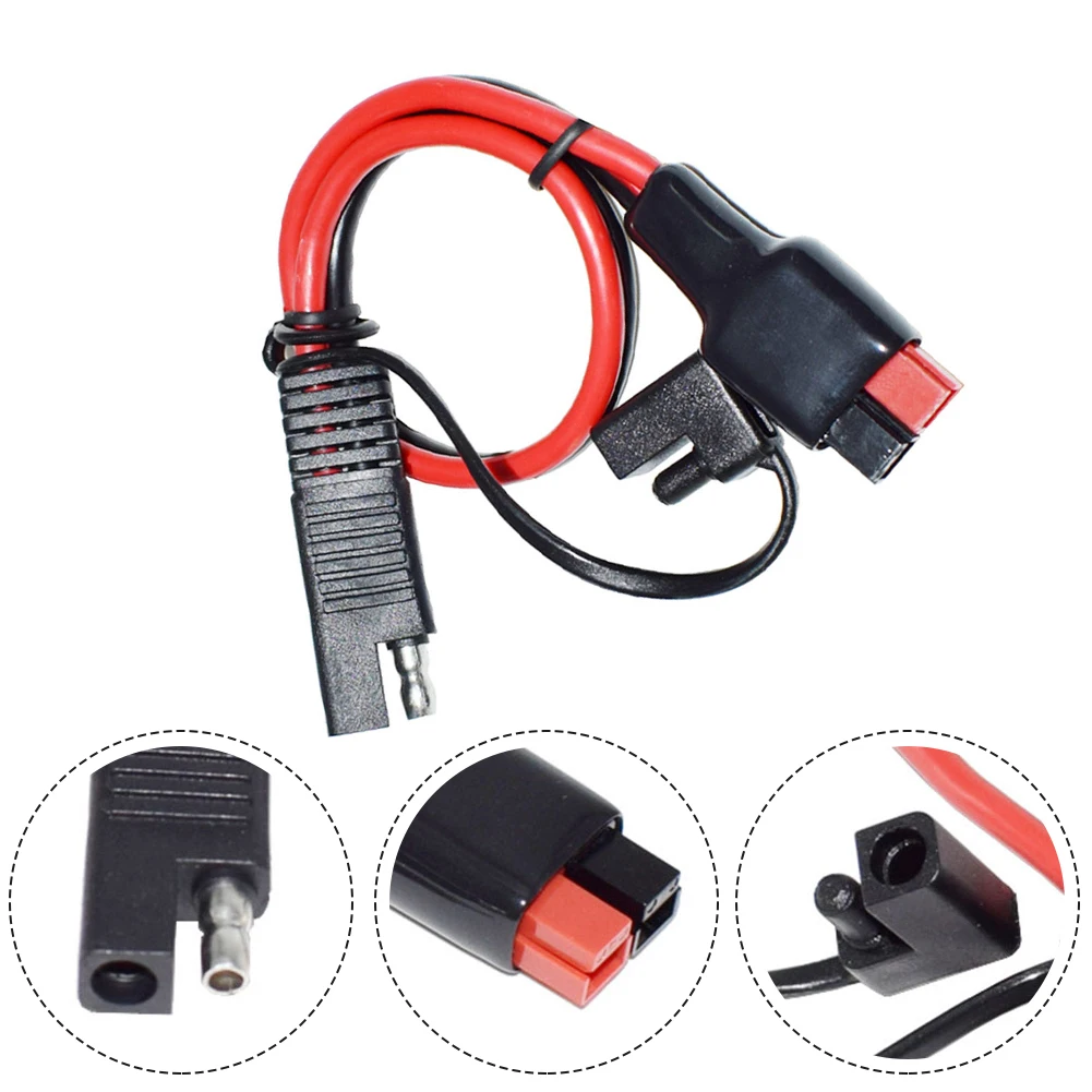 

30A For Anderson Plug To SAE Cable Connector 2 Cores 2*14AWG For Solar Panels Motorcycles Lawn Motors Tractor Batteries