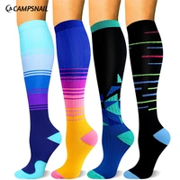 campsnail 4pcs compression socks athletic men women best graduated breathable nursing socks fit for running hiking flight travel