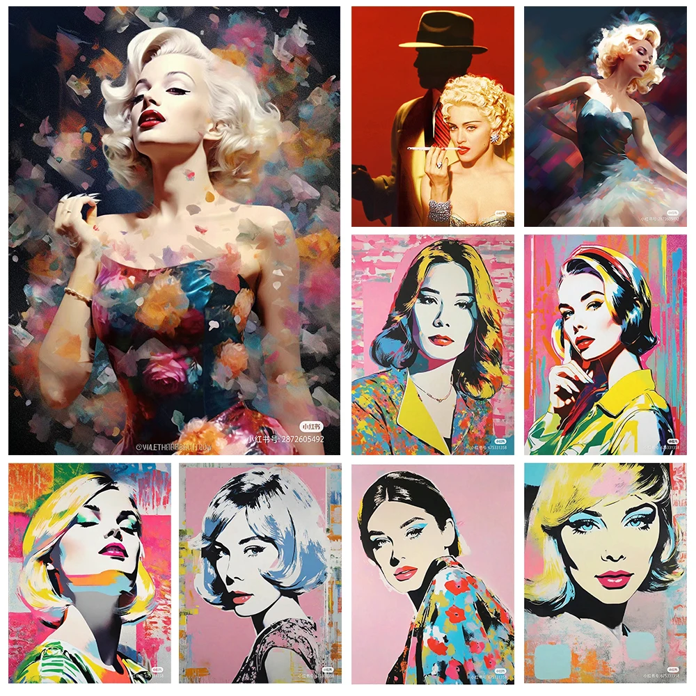5D DIY Набор алмазной живописи Мэрилин Монро Вышивка крестом Алмазная мозаика