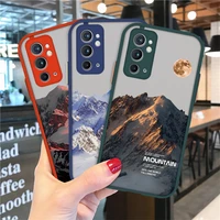 for oneplus 10 9 pro 9rt 9t 9 rt 8 7t pro 7 t pro 6t case mountain painted phone case for oneplus nord 2 ce acrylic matte cover