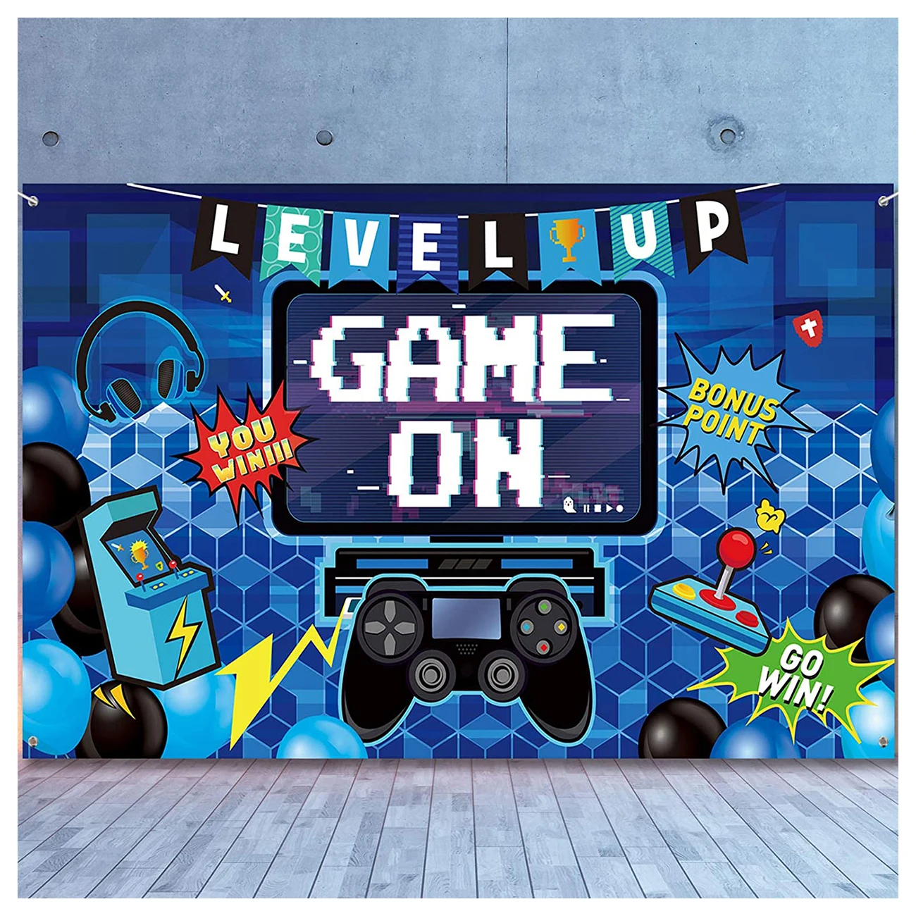 

Декор для видеоигр вечерние, фон для видеоигр и фото, декор плакат на день рождения для игровых любителей, видеоигр Вечерние