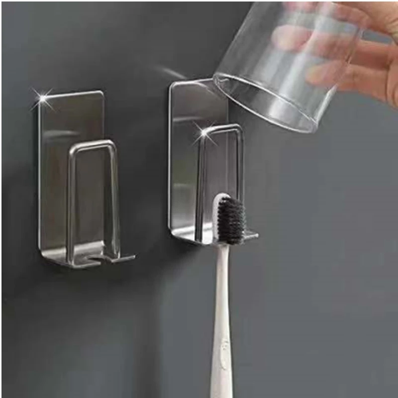 

Крючки для палочек из нержавеющей стали для ванной комнаты Настенный держатель для зубной пасты и зубной щетки Домашний водонепроницаемый ...