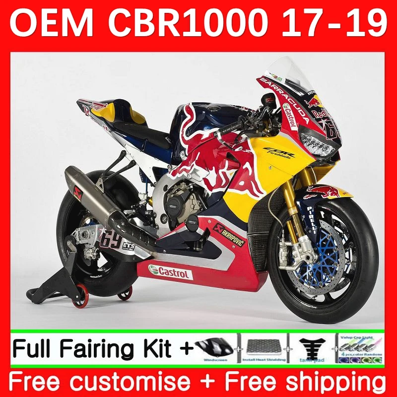 Корпус OEM для HONDA CBR 1000RR 1000 CBR1000 RR CC 53No.27 желто-красный CBR1000RR 17 18 19 1000CC 2017 2018 2019