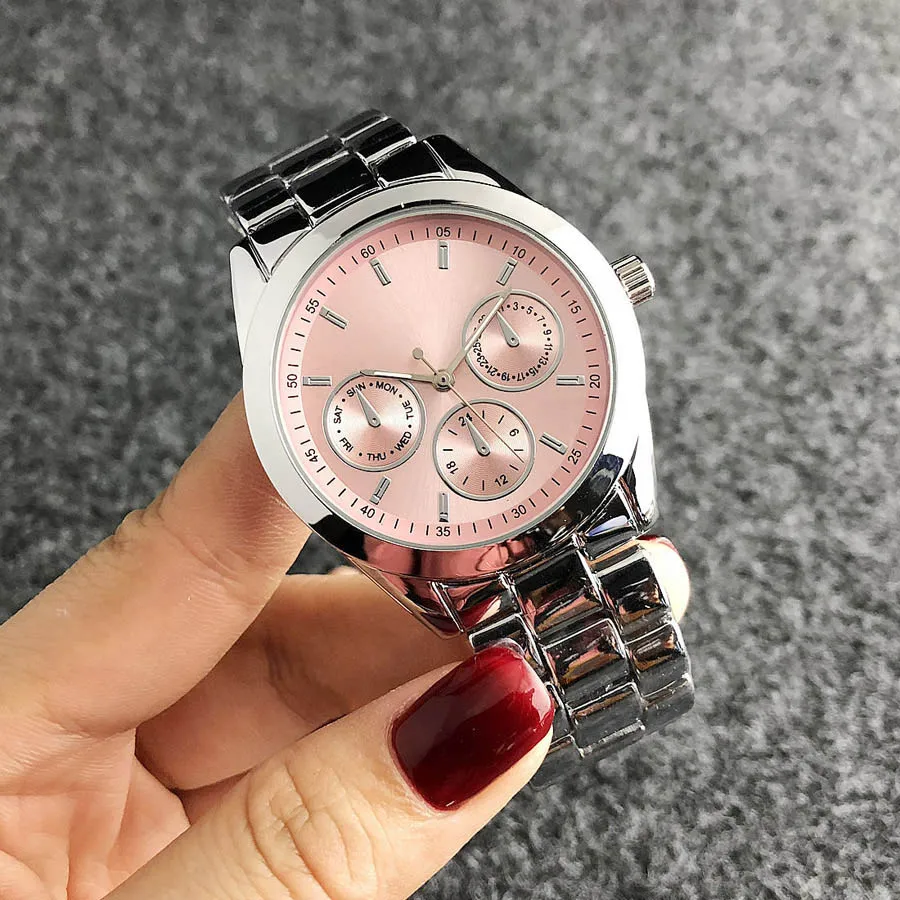 Brand Wrist Watches Women Girl Ladies Style Quartz Casual Steel Metal Band Clock fo05