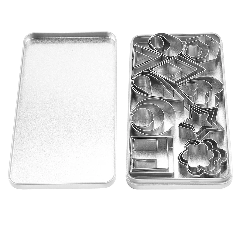 

Резак для печенья, 30 крошечных штампов цветов, сердца, звезды, геометрических форм-для теста для выпечки, корочки пирога и фруктов, помадки