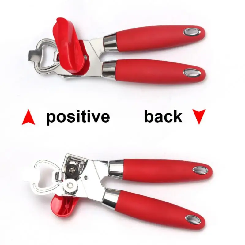 

Stainless steel can opener kitchen tool professional ergonomische handleiding blikopener manual side cutting safe and labor-save