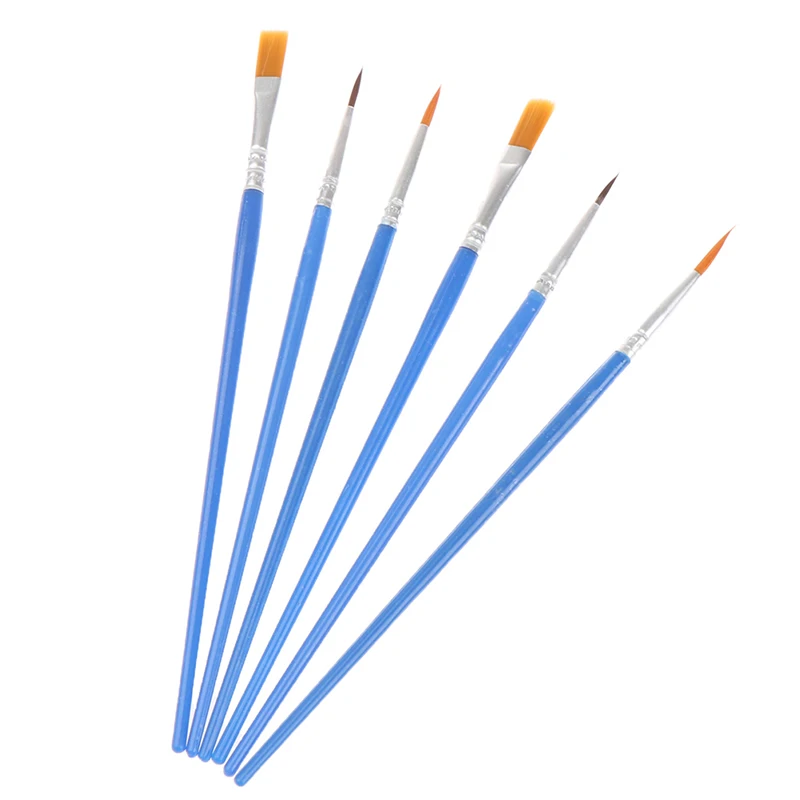 

50Pcs Flat Paint Brushes with Nylon Hair Small Brush Bulk for Detail Painting