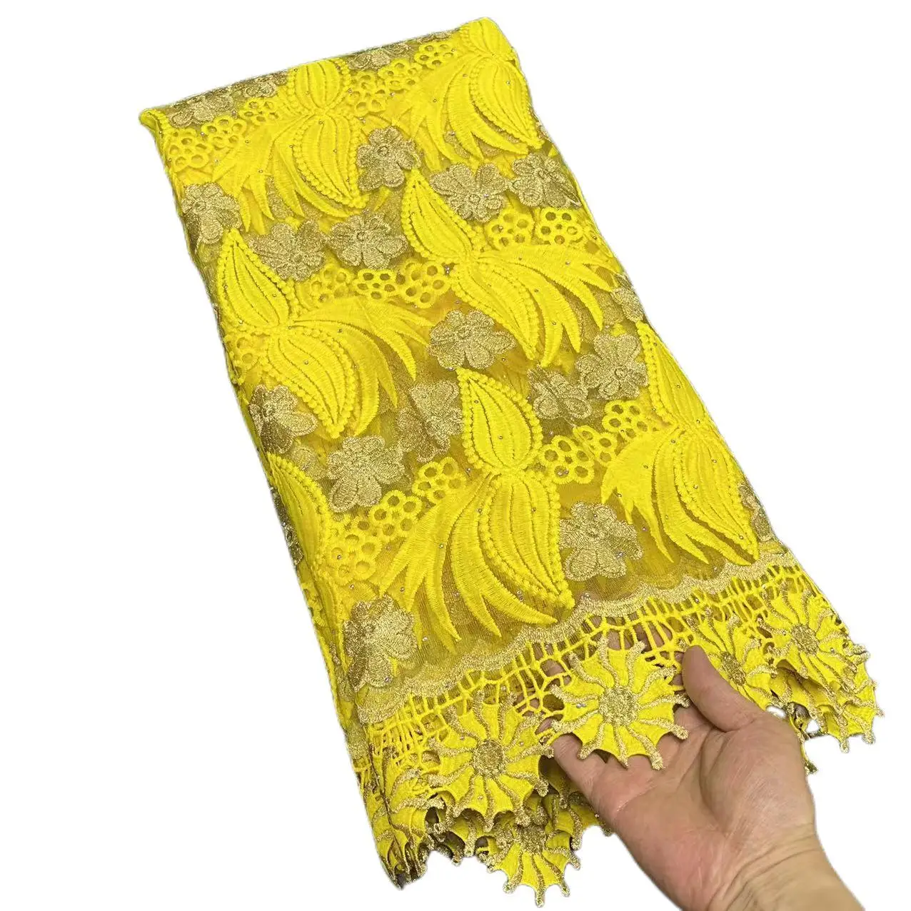 

New Arrival Classic Fabric High Quality Soft African French Tulle Mesh Lace with Stones lace For Party Dress NN3283_R