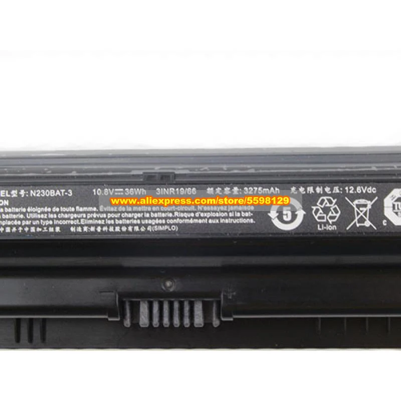 Оригинальный телефон аккумулятор для ноутбука 10 8 В 3275 мАч 36 Вт/ч Clevo N230WU